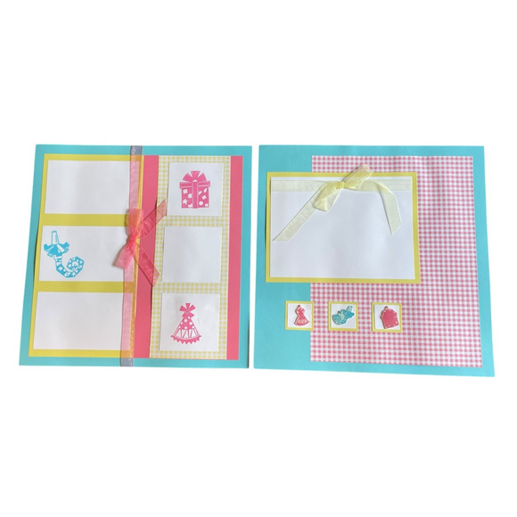 Happy Birthday Scrapbook Premade Layout 12x12 pages Close To My Heart 2 Page - Picture 1 of 3